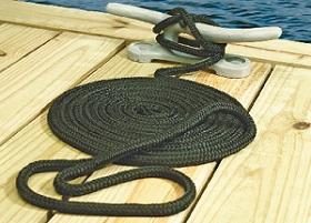 Black Premium Double Braid Nylon Dock Lines
